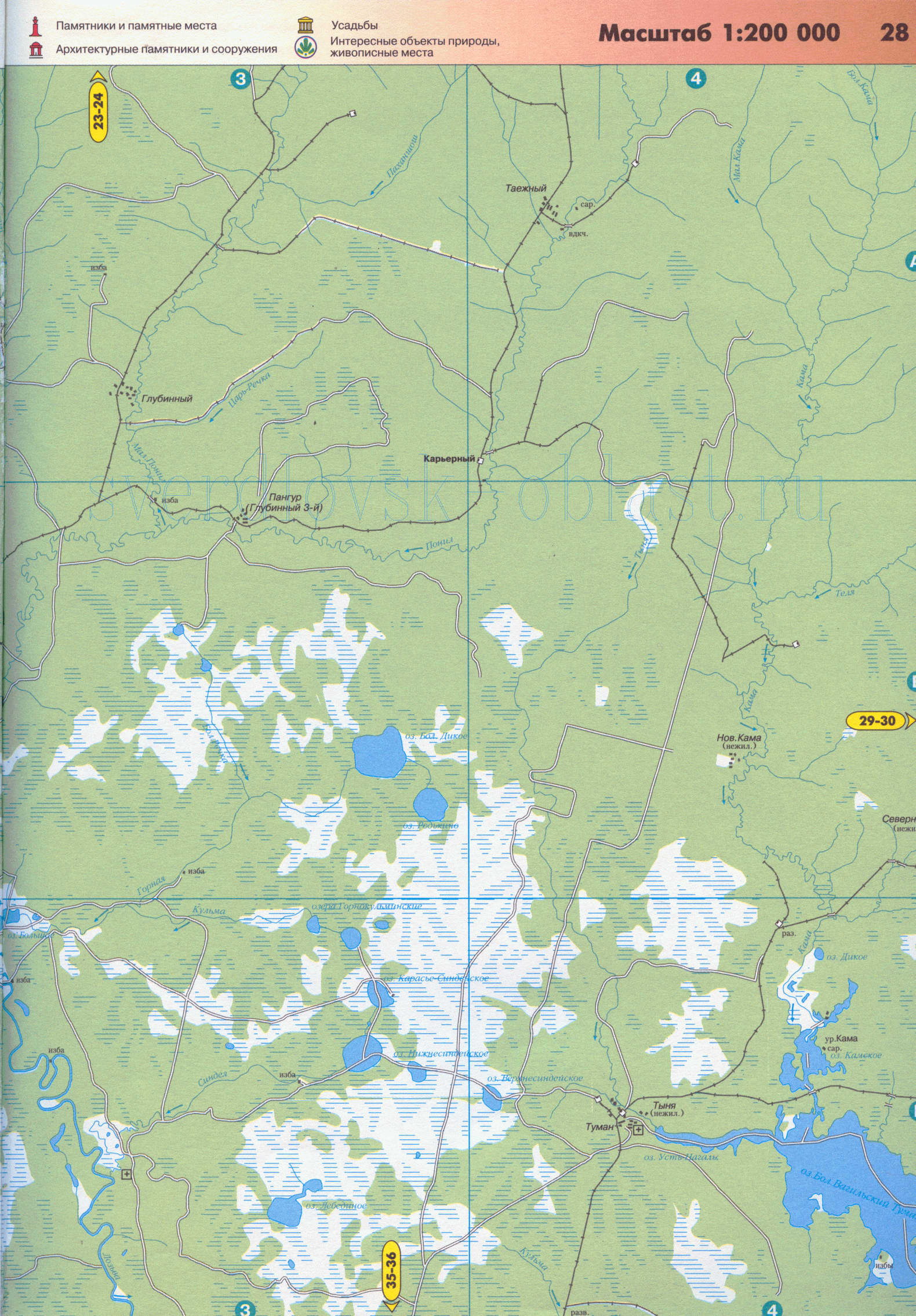 Карта окрестностей города Североуральск Свердловской области (г Североуральск 33 тысячи жителей), D0 - 